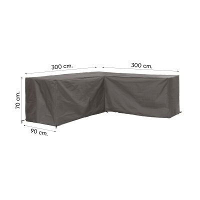 Outdoor Covers l-vormige loungesethoes 300x300x90x70 cm.