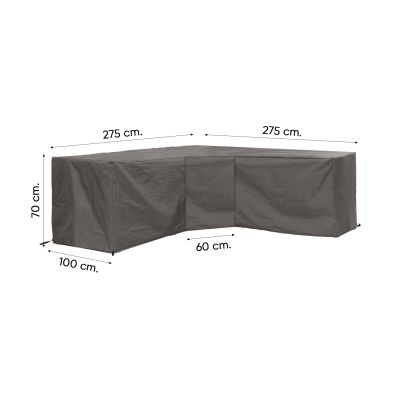 Outdoor Covers l-vormige loungesethoes BIG 275x275x100x70 cm.