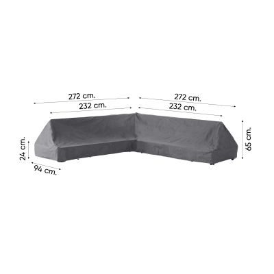 Outdoor Covers L-vormige platform loungesethoes 272x272x65 cm.