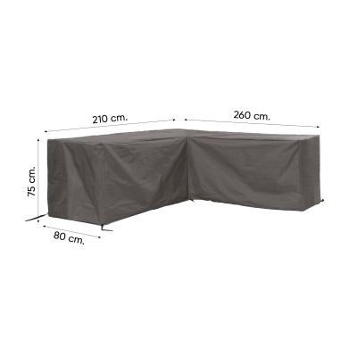 Outdoor Covers L-vormige loungesethoes 210x260x75x80 cm. - Links