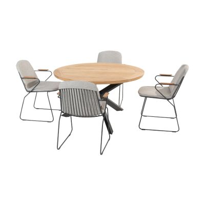 4 Seasons Veneto/Prado ronde tuinset - Ø130 cm. - stapelbaar