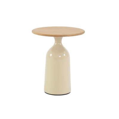 4SO June koffietafel Ø45 cm. - Teak/Cream