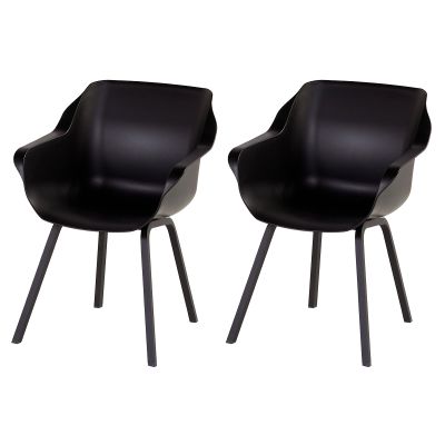 Set van 2 - Hartman Sophie Element dining armstoel - Carbon black