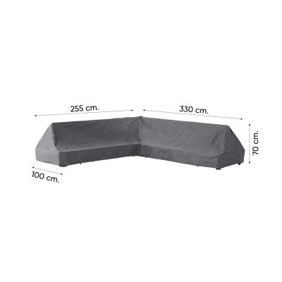 Outdoor Covers L-vormige loungesethoes 330x255x70x100 cm. - Links