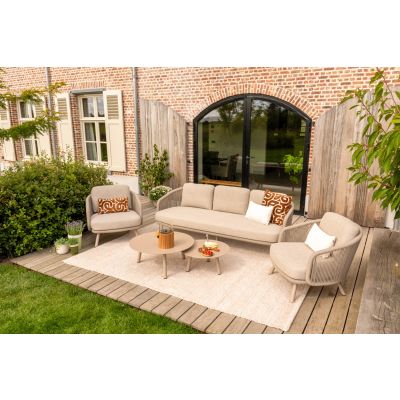 Flow stoel/bank loungeset (5-delig) - Zand/Latte