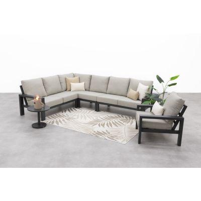Verano lounge hoekbank + loungestoel (5-delig) - Royal Grey