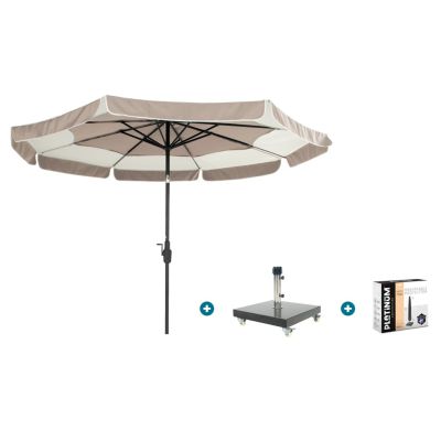 Hartman Tubb stokparasol Ø300 cm. - Zand met Granada voet en hoes