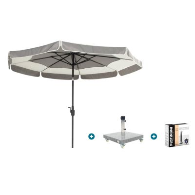 Hartman Tubb stokparasol Ø300 cm. - Grijs met Sevilla voet en hoes