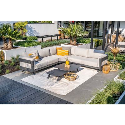 GI Realdo loungeset (5-delig) - Carbon black/Zand