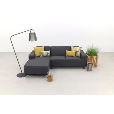Boavista Sunbrella loungebank chaise longue - Sooty - 2-delig - rechts