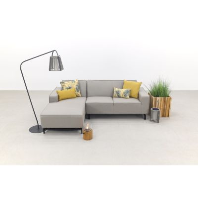 Boavista Sunbrella loungebank chaise longue - Nature Grey - 2-delig - rechts