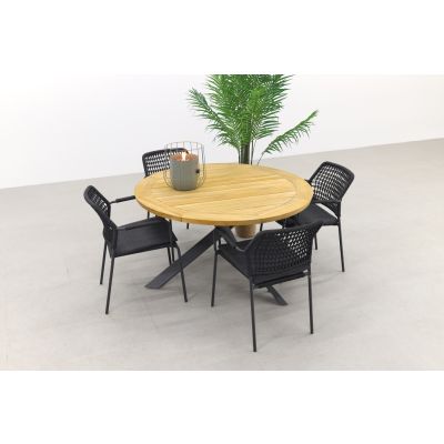 Taste Barista/Prado 130 cm. ronde tuinset - 5-delig