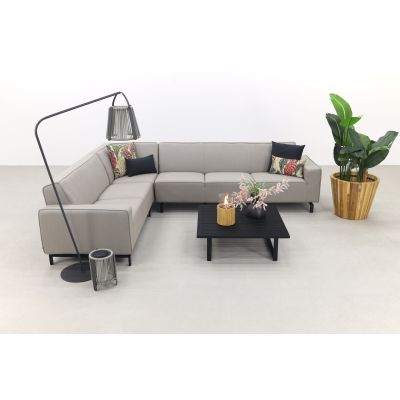 Boavista/Cuba Sunbrella loungeset - Nature Grey - 4-delig - Links