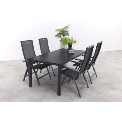 Hartman Valentino/Chaneo verstelbare tuinset - 180x90 cm. - 5-delig