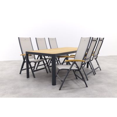 Hartman Monza/General verstelbare tuinset- 220 cm x 100cm. -7-delig 