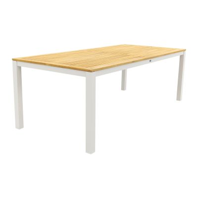 Hartman Sonata tuintafel 220x100 cm. - Teak/Wit (OP=OP)