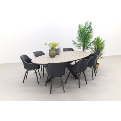 Hartman Sophie Element - Xerix / GI Edison 280x140 cm. tafel - ovale tuinset
