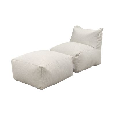 Laui lounge zitzak adult XL + poef - Beige