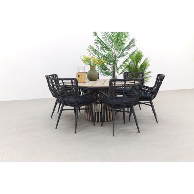 Jasmine black/GI Trinxa ronde tuinset - 148 cm. 