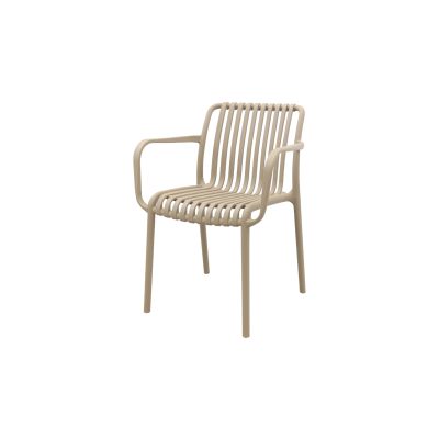 Stripe stapelbare tuinstoel - Taupe