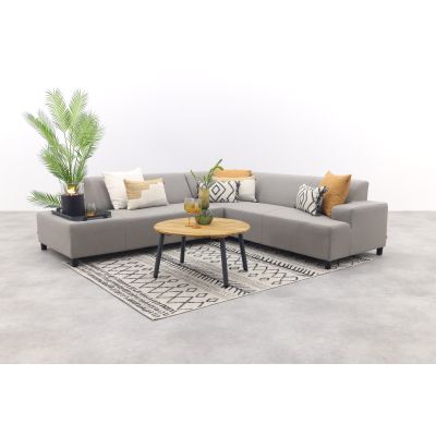 Malaga/Mindo - hoekbank loungeset chaise longue - taupe