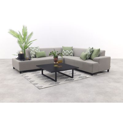 Malaga/Cuba - hoekbank loungeset chaise longue - taupe