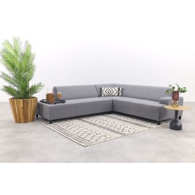 Malaga hoekbank loungeset chaise longue - Lichtgrijs