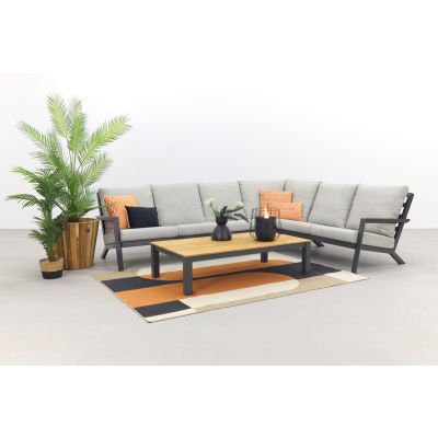 Santos/Mindo loungeset - hoekbank - antraciet 2-delig