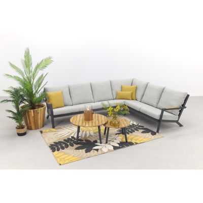 Santos/Mindo loungeset - hoekbank - antraciet