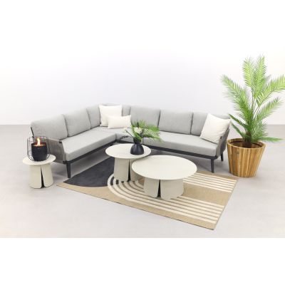 Durban/Velora cream loungeset - hoekbank - 4-delig