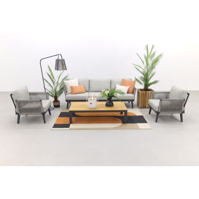 Durban/Mindo stoel-bank loungeset - 4-delig