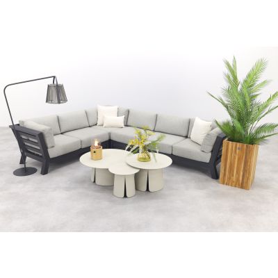 4 Seasons Meteoro/Velora cream - hoekbank loungeset 7-delig