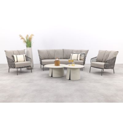 4 Seasons Capalbio/Velora loungeset (5-delig) - Terre/Cream