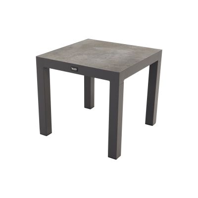 Atlanta bijzettafel 50x50 cm. - antraciet - keramiek 
