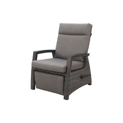 Verstelbare loungestoel met voetensteun - Darwin - antraciet