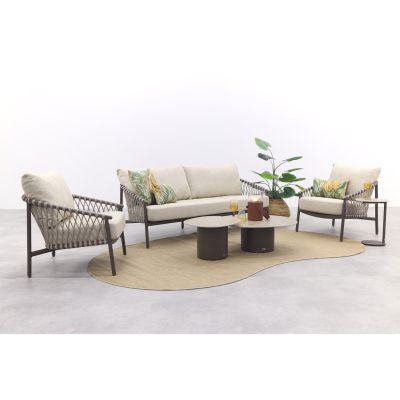 4 Seasons Allora / Sofie loungeset (5-delig) - zand/terre