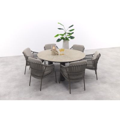 4 Seasons Capalbio/Arizona ronde tuinset Ø160 cm. - zand/terre