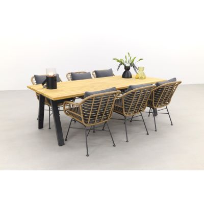 Garden Impressions Margriet naturel/Ambassador 240x100 cm. tuinset - 7 delig