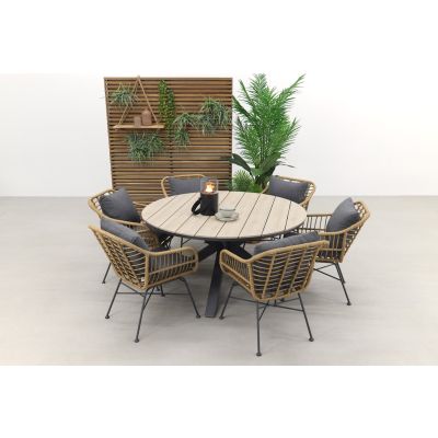 Garden Impressions Margriet naturel / Edison 148 cm. - ronde tuinset