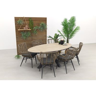Jasmine - Natural / Garden Impressions Edison 220 x 115 cm. - ovale tuinset