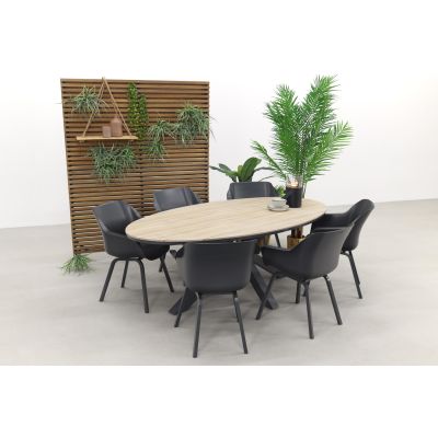 Hartman Sophie Element - Xerix / GI Edison 220 x 115 cm. tafel - ovale tuinset