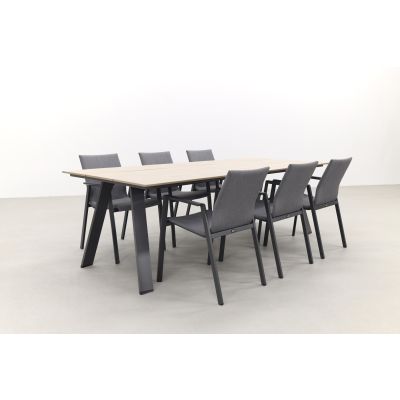 Lima Antraciet/Garden Impressions Nevada 240x100 cm. tuinset