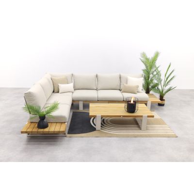 Suns Nardo loungeset - hoekbank - Camel Sand/Natural mixed weave