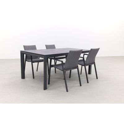 Lima/Baltimor 180 cm. stapelbare tuinset - 5-delig