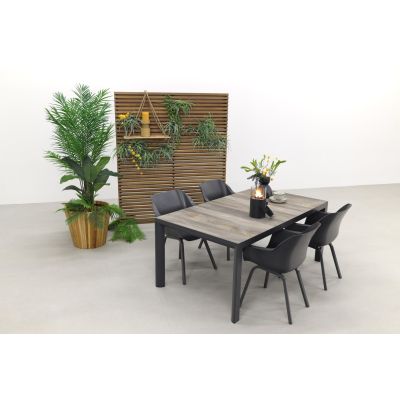 Hartman Sophie Xerix/Kings tuinset antraciet - 180x100 cm.
