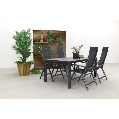Hartman Roma/Kings verstelbare tuinset antraciet - 180x100 cm.