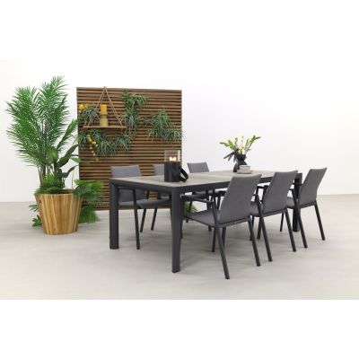 Lima/Kings tuinset antraciet - 220x100 cm.