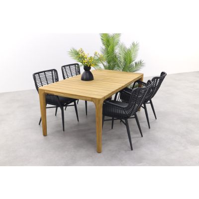 Jasmine - Black / Liam tuinset - 180x100 cm.