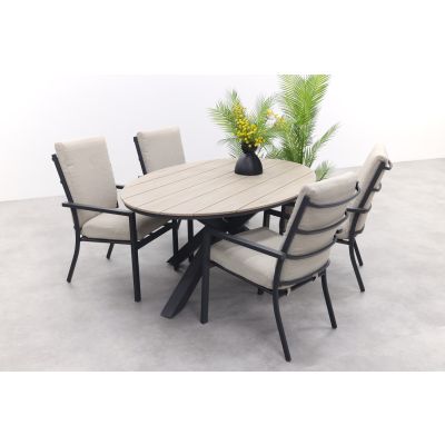 GI Sergio / Edison 180 x 115 cm. tafel - ovale tuinset