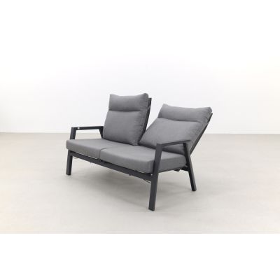 Azoren 2-zitsbank verstelbaar - Antraciet